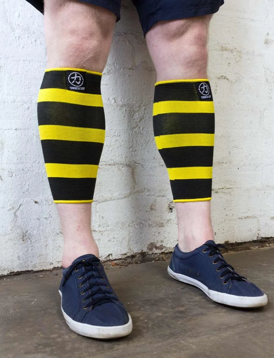 Deadlift Calf Sleeves - Black/Yellow